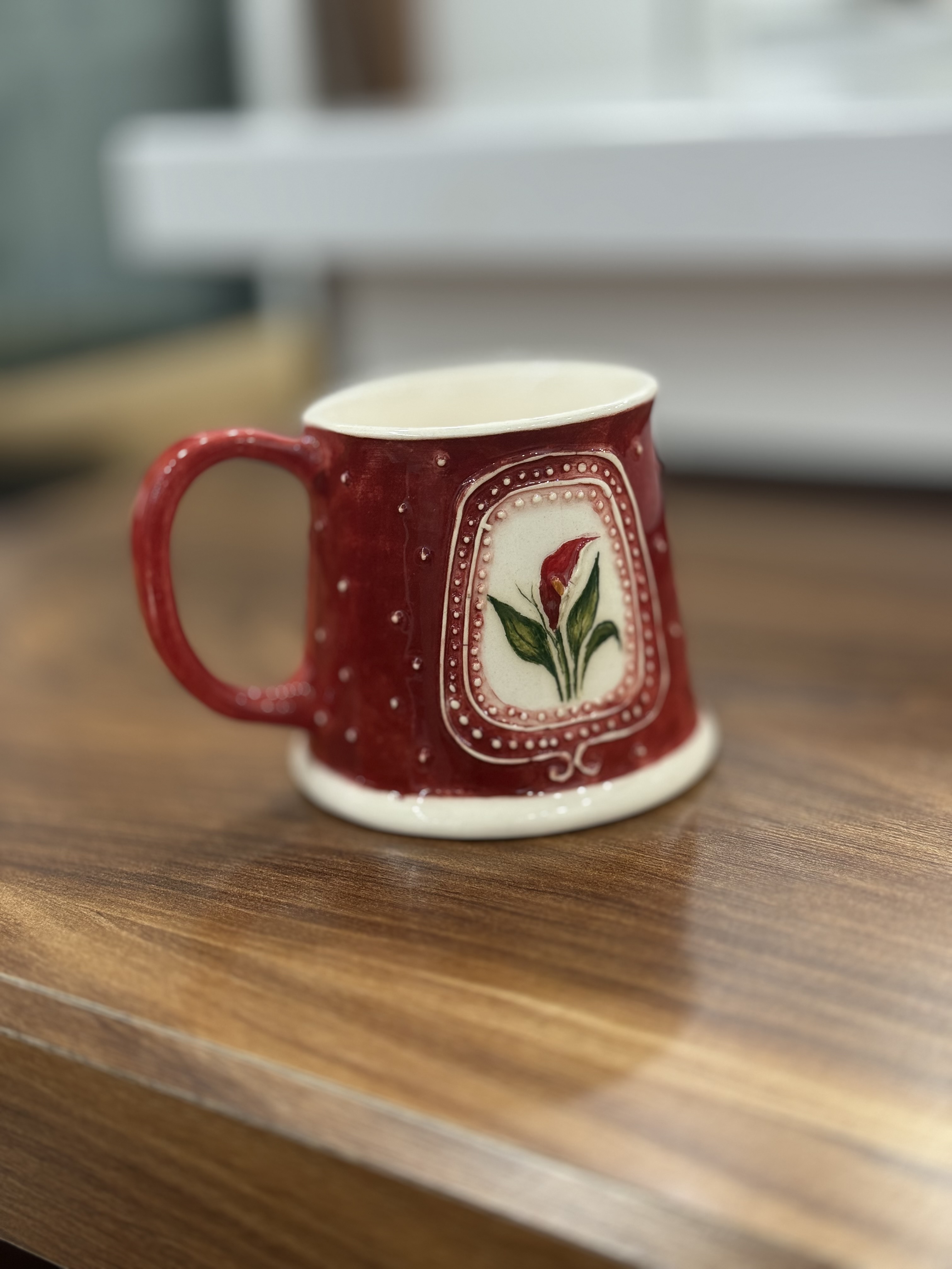 ماگ سرامیک دست ساز هوگه طرح برجسته