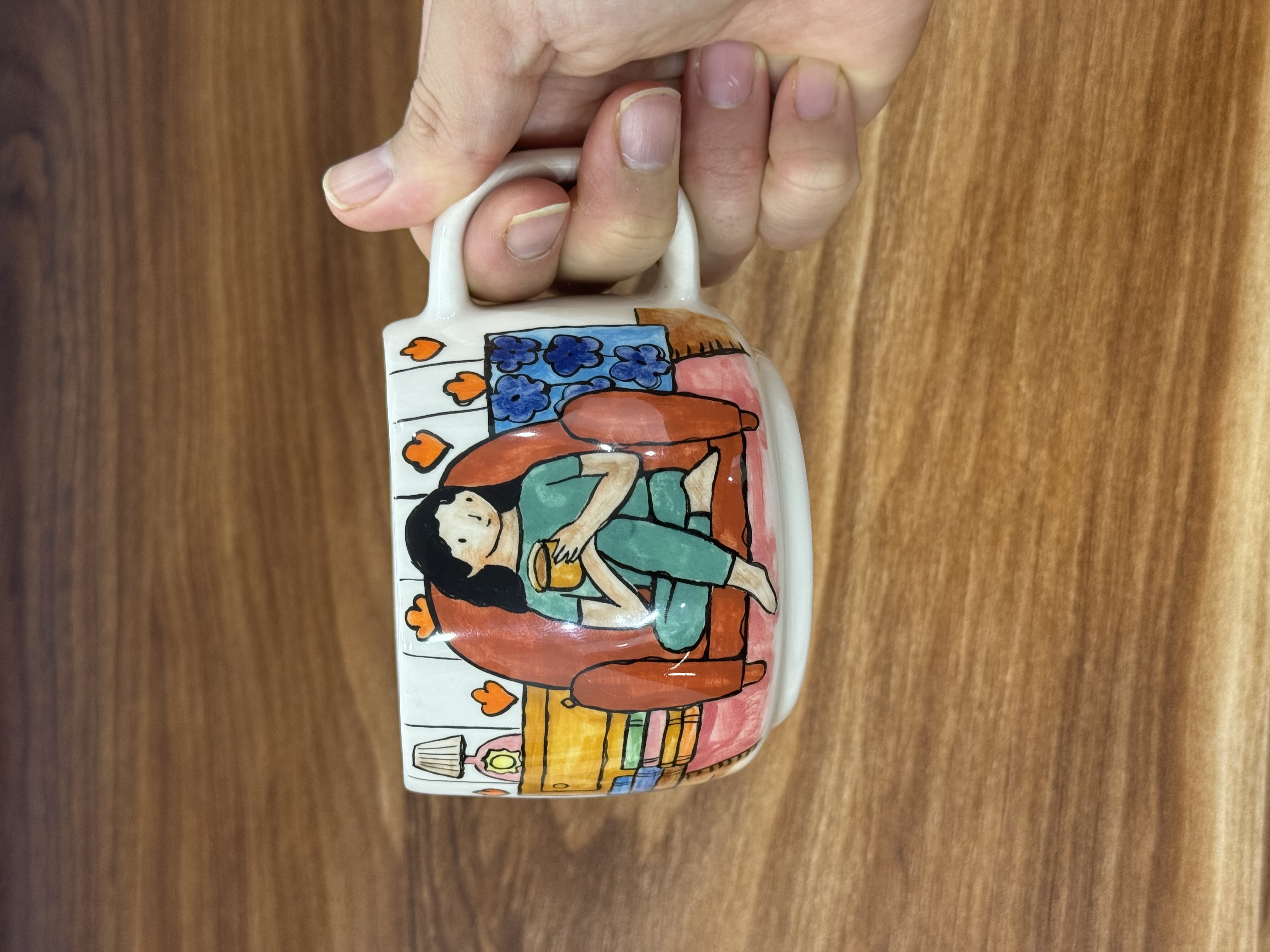 ماگ سرامیک دست ساز نقاشی شده