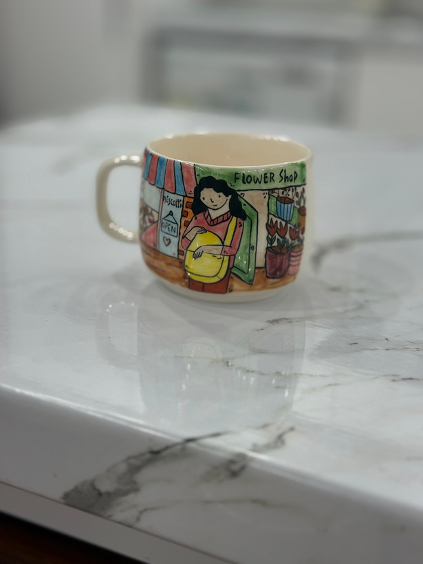 ماگ سرامیک دست ساز نقاشی شده