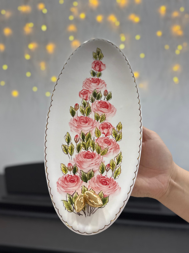 رولت خوری سرامیک دستساز بیضی